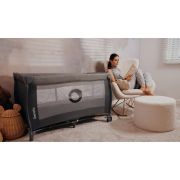 Patut pliant, Lionelo, Stefi Plus, Cu doua nivele, Cu intrare laterala cu fermoar, 2 roti, 120 x 60 cm, Conform cu standardul european de securitate EN 716, Bej BYNLO-STEFI_PLUS_BEIGE_CAPPUCCINO