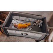 Patut pliant, Lionelo, Stefi Plus, Cu doua nivele, Cu intrare laterala cu fermoar, 2 roti, 120 x 60 cm, Conform cu standardul european de securitate EN 716, Bej BYNLO-STEFI_PLUS_BEIGE_CAPPUCCINO