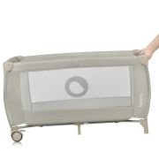 Patut pliant, Lionelo, Stefi Plus, Cu doua nivele, Cu intrare laterala cu fermoar, 2 roti, 120 x 60 cm, Conform cu standardul european de securitate EN 716, Bej BYNLO-STEFI_PLUS_BEIGE_CAPPUCCINO