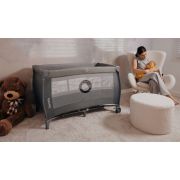 Patut pliant, Lionelo, Stefi Plus, Cu doua nivele, Cu intrare laterala cu fermoar, 2 roti, 120 x 60 cm, Conform cu standardul european de securitate EN 716, Bej BYNLO-STEFI_PLUS_BEIGE_CAPPUCCINO