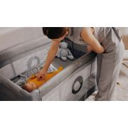 Patut pliant, Lionelo, Stefi Plus, Cu doua nivele, Cu intrare laterala cu fermoar, 2 roti, 120 x 60 cm, Conform cu standardul european de securitate EN 716, Bej BYNLO-STEFI_PLUS_BEIGE_CAPPUCCINO