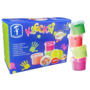 Vopsea pentru pictura cu degetele - 4 culori neon