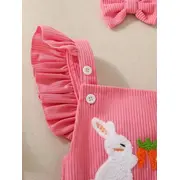 Salopeta roz cu iepurasi dragalasi pentru bebelusi mbtu80-de