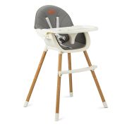 Scaun de masa copii Momi Flovi, Piele ecologica, Dark Grey KRTKRKA00034