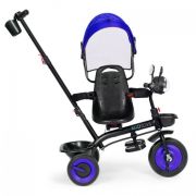 Tricicleta 3 in 1 pentru copii, scaun rotativ 360°, roti din spuma eva, ecotoys wql-066-51 - albastru edeediwql-066-51blue