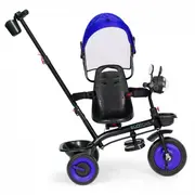 Tricicleta 3 in 1 pentru copii, scaun rotativ 360&deg;, roti din spuma eva, ecotoys wql-066-51 - albastru edeediwql-066-51blue