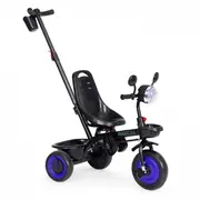 Tricicleta 3 in 1 pentru copii, scaun rotativ 360&deg;, roti din spuma eva, ecotoys wql-066-51 - albastru edeediwql-066-51blue