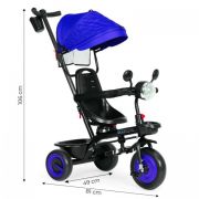 Tricicleta 3 in 1 pentru copii, scaun rotativ 360°, roti din spuma eva, ecotoys wql-066-51 - albastru edeediwql-066-51blue