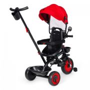 Tricicleta 3 in 1 pentru copii, scaun rotativ 360°, roti din spuma eva, ecotoys wql-066-51 - rosu edeediwql-066-51red