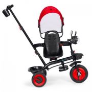 Tricicleta 3 in 1 pentru copii, scaun rotativ 360°, roti din spuma eva, ecotoys wql-066-51 - rosu edeediwql-066-51red