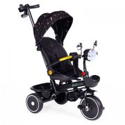 Tricicleta pentru copii, scaun rotativ 360°, roti din spuma eva, ecotoys wql-186 - negru edeediwql-186black