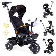 Tricicleta pentru copii, scaun rotativ 360°, roti din spuma eva, ecotoys wql-186 - negru edeediwql-186black