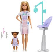 BARBIE SET DE JOACA PAPUSA BARBIE BLONDA FACE CARIERA STOMATOLOG VIVMTJCR71_JCR74