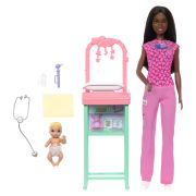 BARBIE SET DE JOACA PAPUSA BARBIE BRUNETA FACE CARIERA PEDIATRU VIVMTJCR71_JCR73