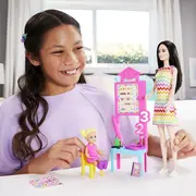 BARBIE SET DE JOACA PAPUSA BARBIE BRUNETA FACE CARIERA PROFESOARA VIVMTJCR71_JCR77