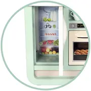 Bucatarie smoby cherry kitchen cu 25 accesorii hubs7600310914