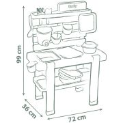 Bucatarie smoby mud kitchen cu 15 accesorii hubs7600840208