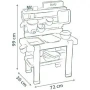 Bucatarie smoby mud kitchen cu 15 accesorii hubs7600840208