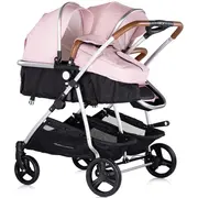 Carucior gemeni chipolino duo smart 2 in 1 pink marshmallow hubkbds02506pm