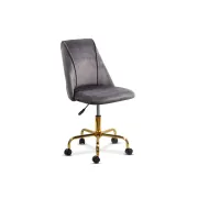 Scaun de birou off 642, rotativ, inaltime reglabila, baza aurie, catifea, 100 kg drm10542