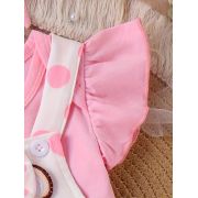 Set body roz si sarafan alb cu buline mbtu87-r1