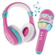 Set casti & microfon cu bluetooth - barbie