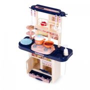 Bucatarie pentru copii cu sunete si accesorii ecotoys 65t-1 - bleumarin edeedi65t-1