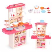 Bucatarie pentru copii cu sunete si accesorii ecotoys 65t-2 - roz edeedi65t-2