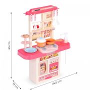 Bucatarie pentru copii cu sunete si accesorii ecotoys 65t-2 - roz edeedi65t-2