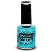 Lac de unghii cu sclipici, stralucitor in lumina UV, Glitter Me Up! UV, A40 Ice Blue MCSPGA1061A40