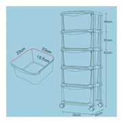 Raft cu 5 compartimente pentru depozitarea diverselor obiecte modernhome po08 - multicolor edeedipo08
