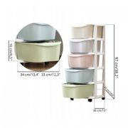 Raft cu 5 compartimente pentru depozitarea diverselor obiecte modernhome po10 - multicolor edeedipo10