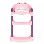 Reductor toaleta cu scara pentru copii ecotoys pp8001 - roz edeedipp8001pink