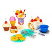 Set tort aniversar cu accesorii, 76 de elemente, ecotoys hc429509 edeedihc429509
