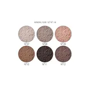 Fard de pleoape monocolor, Mineral Pure, Setul 1, mixt de 12 bucati, nuante mate, nude
