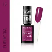 Lac de unghii Solar Gel, Revers, 12 ml, rosu inchis, nr 13, euphoria