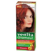 Vopsea de par, permanenta, Glamour, Venita, Nr. 4/3, Rosu Aprins