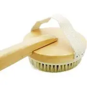 Perie masaj si baie, cu maner de lemn Top Choice