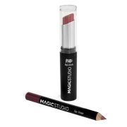 Set Perfect Lips, Ruj de buze mat si creion pentru contur asortat, Nr. 2, Light Brown, Magic Studio
