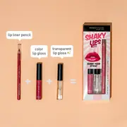 Set gloss si creion de buze Shaky, Matte & Glossy, 60749, Rosu, Magic Studio, 2 g