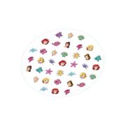 Set manichiura pentru fetite, 3 lacuri de unghii si modele de lipit pe unghii, Printesele Disney