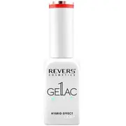 Lac de unghii Gellac 1 Step, Hybrid Effect, Non UV, Revers, 54  Corai Neon, 10 ml