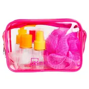 Set recipiente pentru calatorii si borseta 90001 Neon Travel, IDC Institute