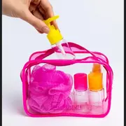 Set recipiente pentru calatorii si borseta 90001 Neon Travel, IDC Institute