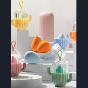 Burete machiaj, pentru aplicarea fondului de ten, Blender, stil lacrima Top Choice 38419, cu cutie depozitare