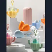 Burete machiaj, pentru aplicarea fondului de ten, Blender, stil lacrima Top Choice 38419, cu cutie depozitare