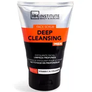 Scrub de față pentru barbati cu  Vitamina C și colagen, curățare profundă, IDC Institute 42145, 100 ml