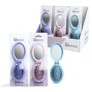 Set 24 bucati Perie pliabila cu oglinda pastel IDC Institute 18301RB