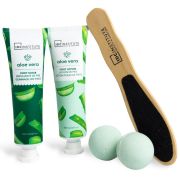 Set produse cosmetice cu Aloe Vera pentru ingrijirea picioarelor IDC Institute 42165, 240 ml