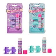 Pachet 2 Set balsam de buze cu aroma de bezele afine si agrafe asortate Crush Martinelia 11101, 4 g